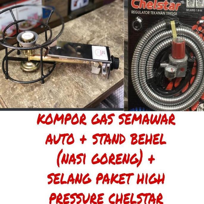 Kompor gas semar + selang kompor dan regulator meter Chelstar