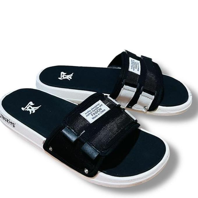 Edash - NBH Distro - Sol White - Sandal Slop | Sandal slide | Sandal pria Wanita | Sandal Unisex