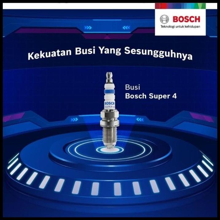 GRATIS ONGKIR BUSI HYUNDAI TRAJET 2.0 1999-2008 [G4JP] ASLI ORIGINAL BOSCH SUPER4 (4 ELEKTRODA) 