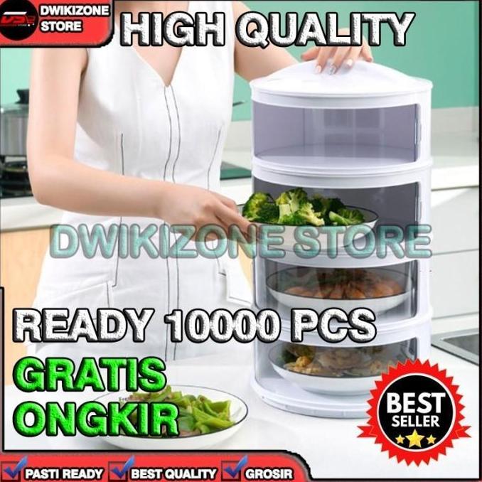 [ORIGINAL] RAK MAKANAN TUDUNG SAJI 4 SUSUN 4 TINGKAT FOOD COVER MAKAN