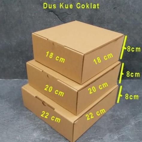 Dus Kue Coklat 18x18 x8 10 pc Corrugated Kardus Box 18 x 18 x 8