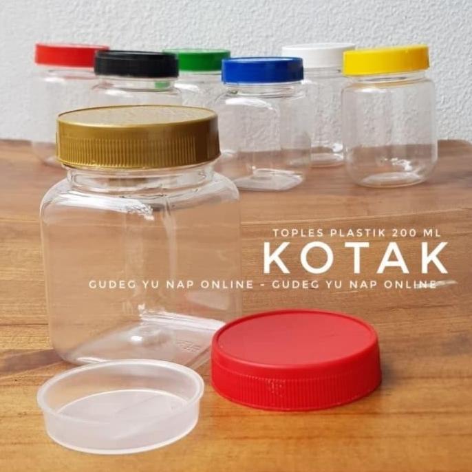 toples sambal 200ml (KOTAK) / toples bumbu 200ml / toples jar 200ml