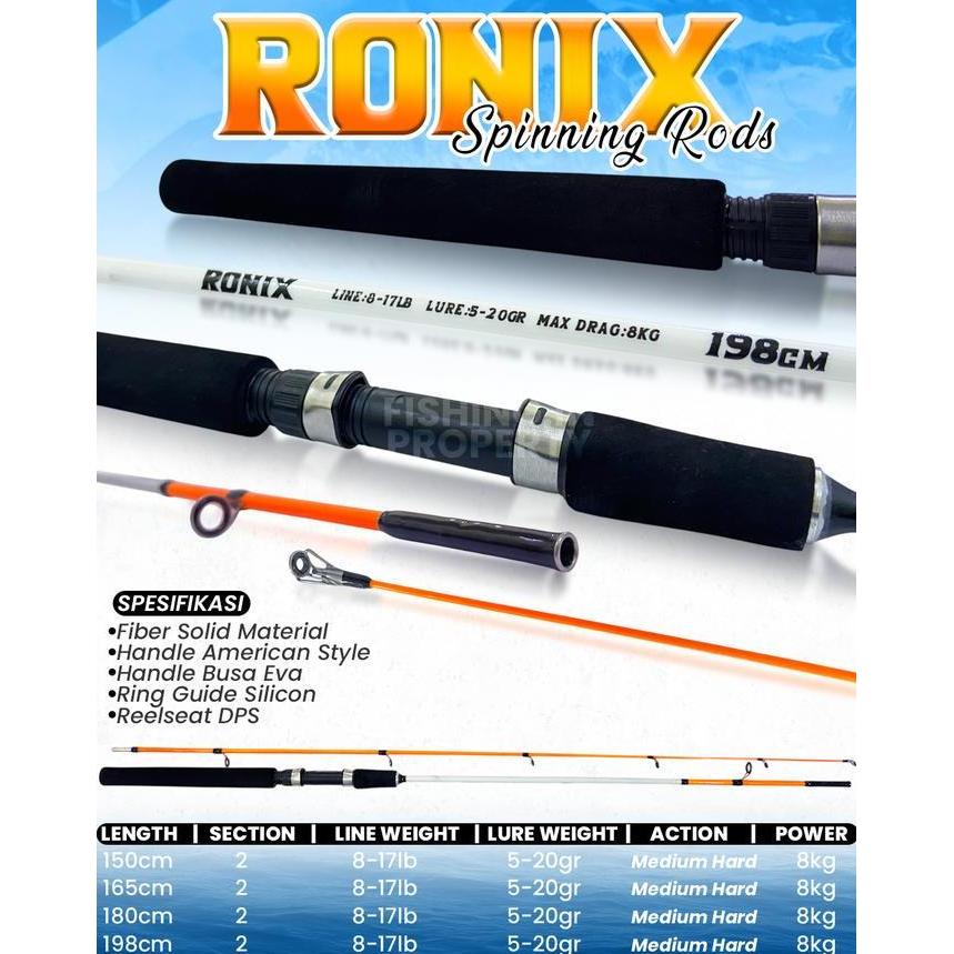Joran Pancing Fiber Solid RONIX Fiber Solid Sambung Tengah Gratis Ongkir