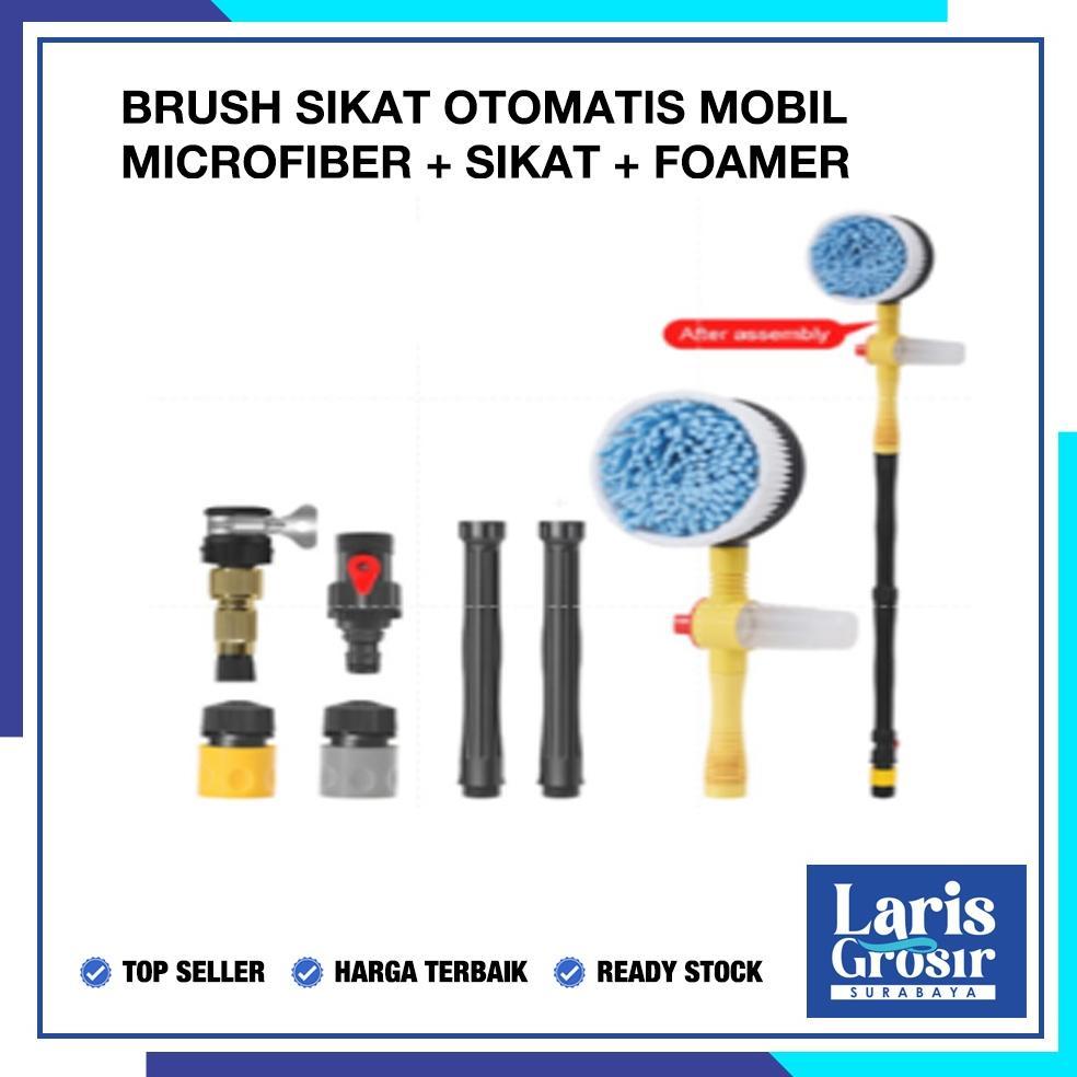 Sikat Microfiber Cuci Mobil Otomatis Mikrofiber Shampo Mobil Gagang Laris Grosir Surabaya
