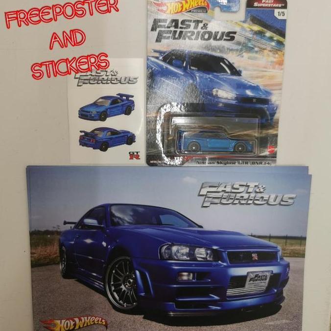 Hot Wheels Fast and Furious SUPERSTARS Nissan Skyline GTR BNR34 R34