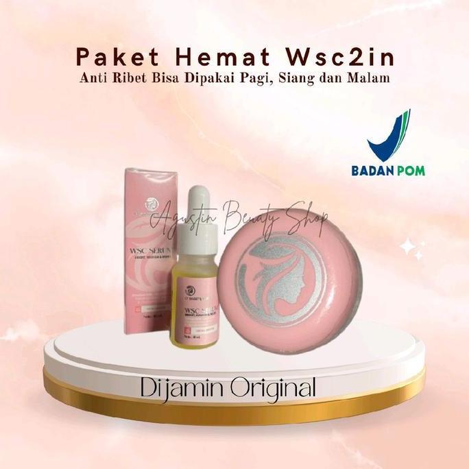 PAKET HEMAT CREAM WSC2IN1 DAN SERUM WSC LT BEAUTY SKIN - MENCERAHKAN, MENGENCANGKAN, DAN MEMUDARKAN 