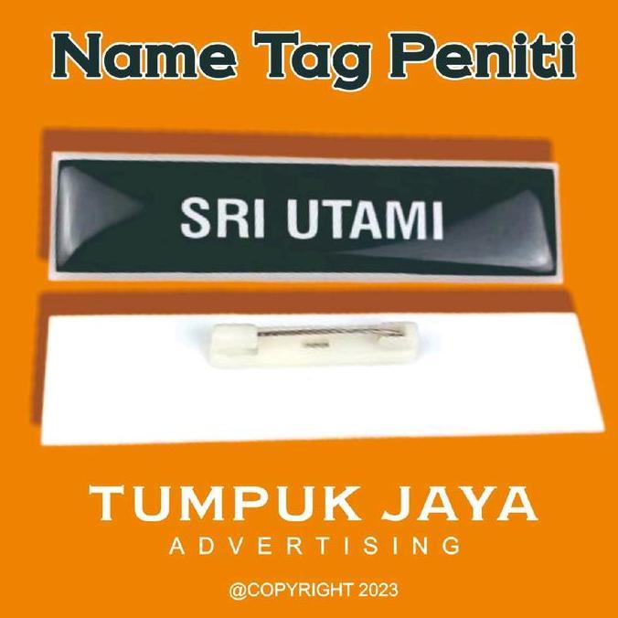 Stack- Name Tag Name Tag Nama Dada Tulisan Nama Dada Name Tag Akrilik Resin Peniti Dan Magnet Name T
