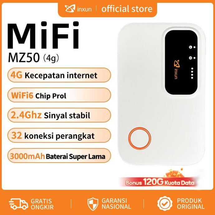 TATASTRATA31 - 12GB 12 BULAN MIFI XINXUN MZ5 WIFI6 MODEM WIFI PORTABLE 4G LTE 286MBPS HOTSPOT SIM CA