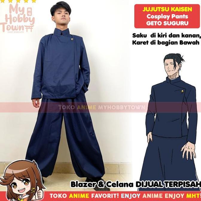Celana Cosplay Anime Gakuran Jujutsu Kaisen Geto Suguru