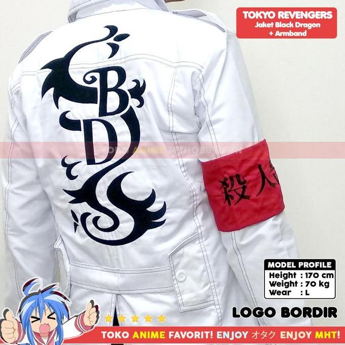 Jaket Parka Jubah Black Dragon Tokyo Revengers Inui Kokonoi Cosplay
