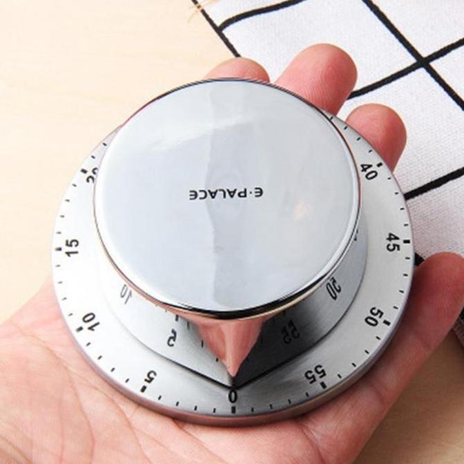 Timer Masak Dapur Manual Mekanik Magnet Kitchen Timer Analog Stainless