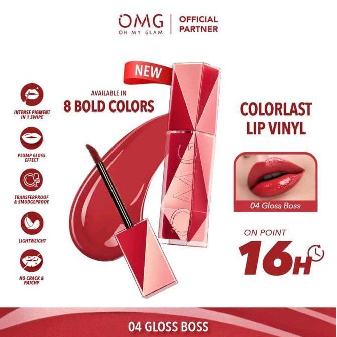 Lipstudio- Original Bpom Omg Oh My Glam Colorlast Lip Vinyl Gloss Lipstik Glaze