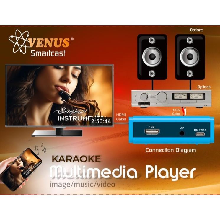 Venus Smartcast Miracast Karaoke Box Hdmi Wifi Multimedia Player