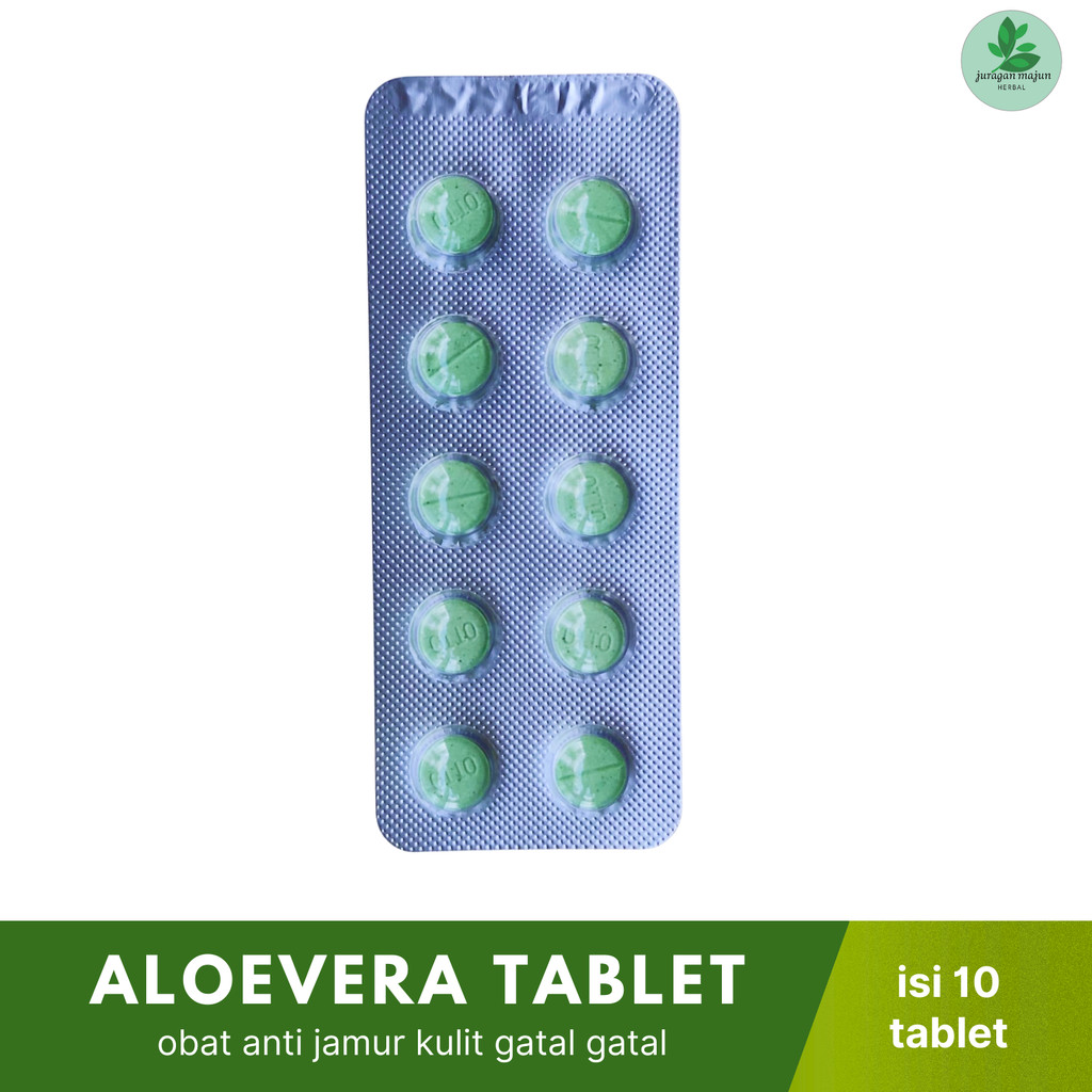 Aloe vera Antifungal 1 Strip x 10 Tablet Obat Gatal Jamur Kulit Ampuh