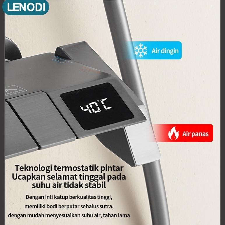 Lenodi  Shower Kamar Mandi Panas Dingin /  Led-Shower-Shower Set/4 Fungsi Kran Panas Dingin/Sower Se