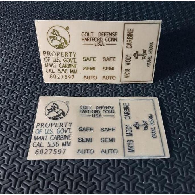 Sticker Airsoft-Sticker Tempel Metal AEG-Sticker Decal M4-Sticker AEG