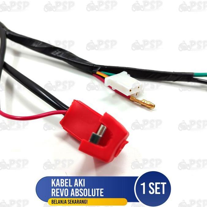 Promo Kabel Aki Assy Revo Absolute - Harness Wire Accu Komplit Honda Revo 100 Lama 2007 Revo Fit FI 
