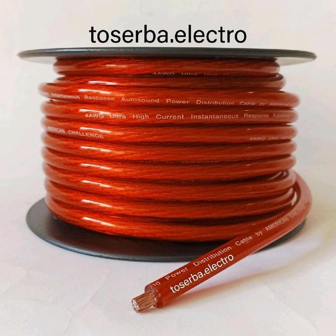 Kabel 4 Awg Setrum Power Aki Ground 4Awg Audio Mobil Meteran
