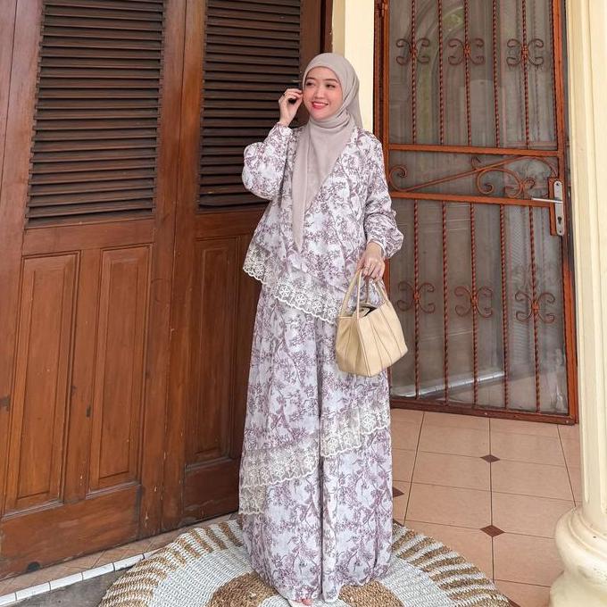 Wxwxw- Joley Cloth - Hafizah Dress Outfit Kondangan Elegant Simple Mewah Kekinian Allsize Gamis Pest