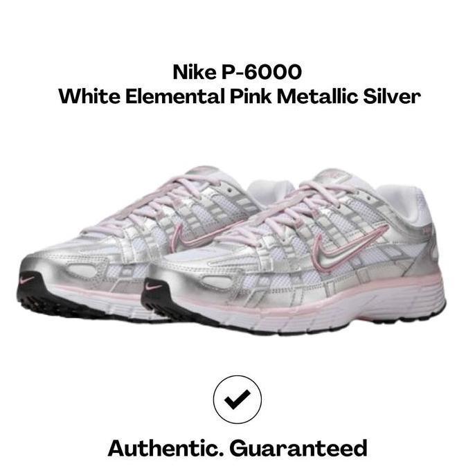 Nike P-6000 White Elemental Pink Metallic Silver