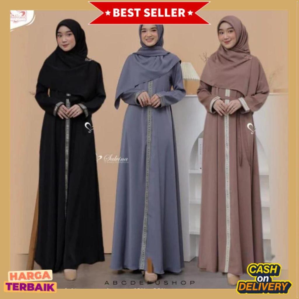 Berkualitas Abaya Gamis Terbaru/Abaya Turkey Wolfis Premium/Gamis Abaya Arab Full Rendah Terbaru/Aba