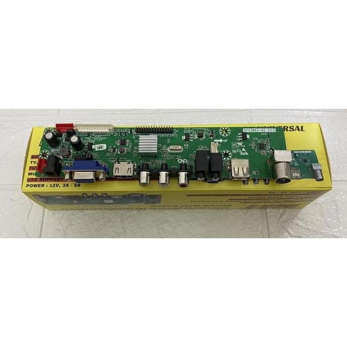 Akusesari- Modul Pcb Kit Driver Lcd Led Universal Dtv3663 Untuk Digital Tv Dvb T2