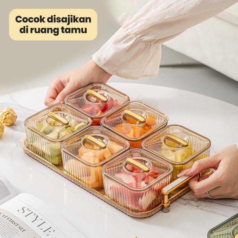 KAVELLEWORKS PAKBRIK TOPLES LEBARAN DESAIN ELEGAN TOPLES PENYIMPANAN MAKANAN RINGAN TOPLES AKRILIK T