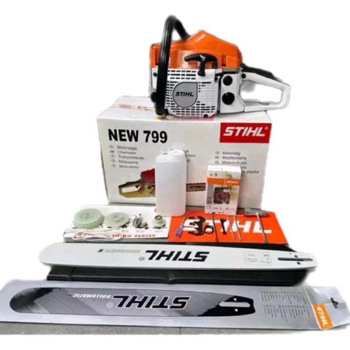 Terlaris Ms799-Promo Mesin Senso Kecil Komplit/Fullset Bar 22 Inch Laser Baja Asli Merk Stihl