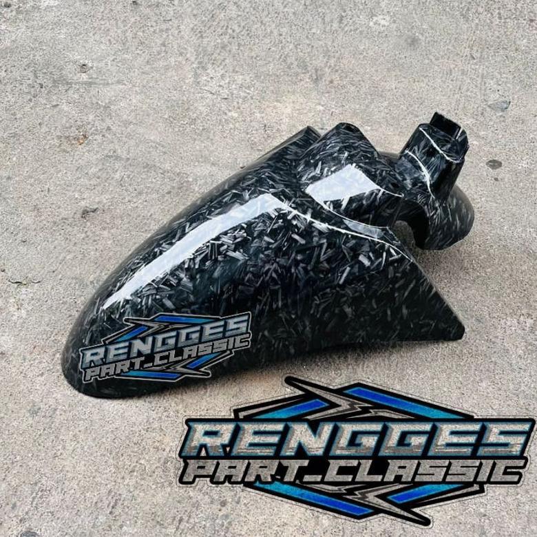 Terbaru Slebor Spakbor Depan Honda Scoopy Fi Esp 2013-2016 Carbon Celup Forged Kevlar