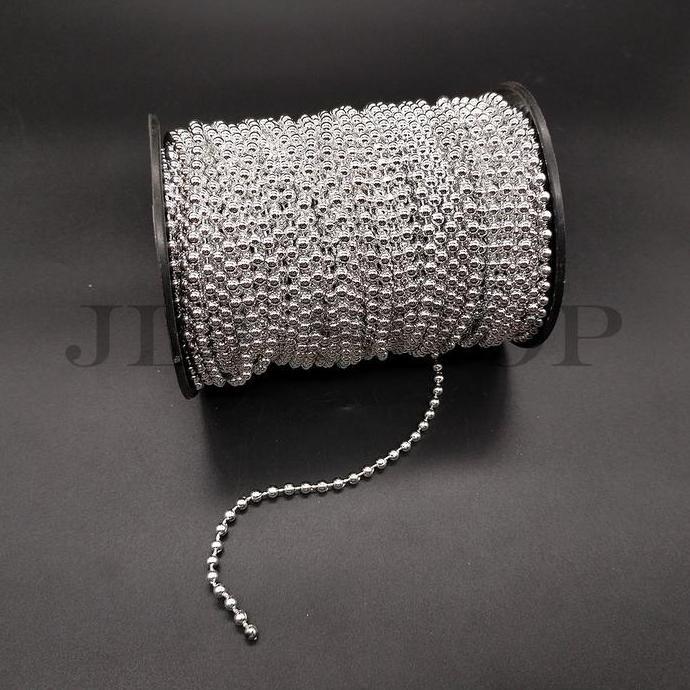 Mote lada renteng gold / silver 4mm (harga per rol)