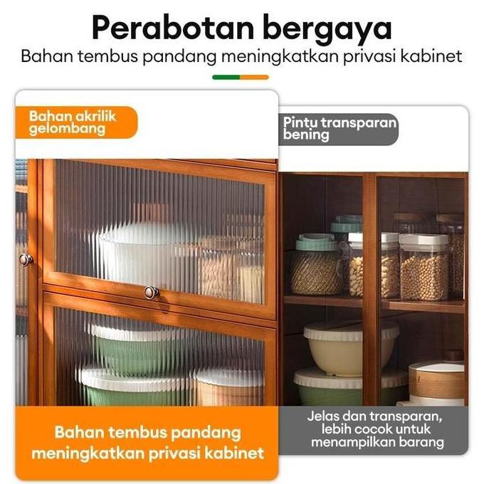 Murah Love Lemari Rak Dapur Lemari Bufet Lemari Penyimpanan Lemari Oven Microwave Panci Mangkuk Mult