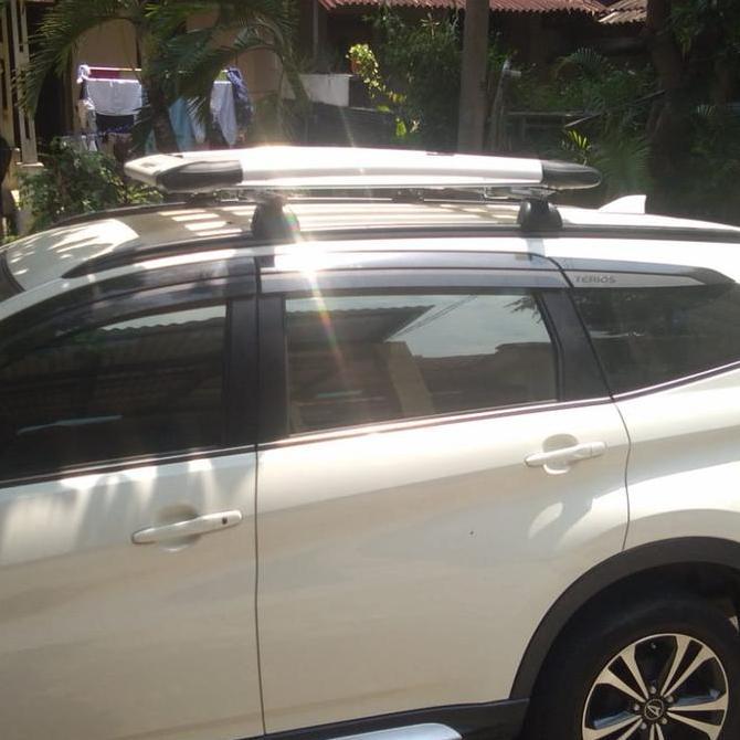 Roof Rack Bagasi Atas Mobil All New Rush 2018 - 2025 Plus Cross Bar Merek Platinum Komplit Terbaik