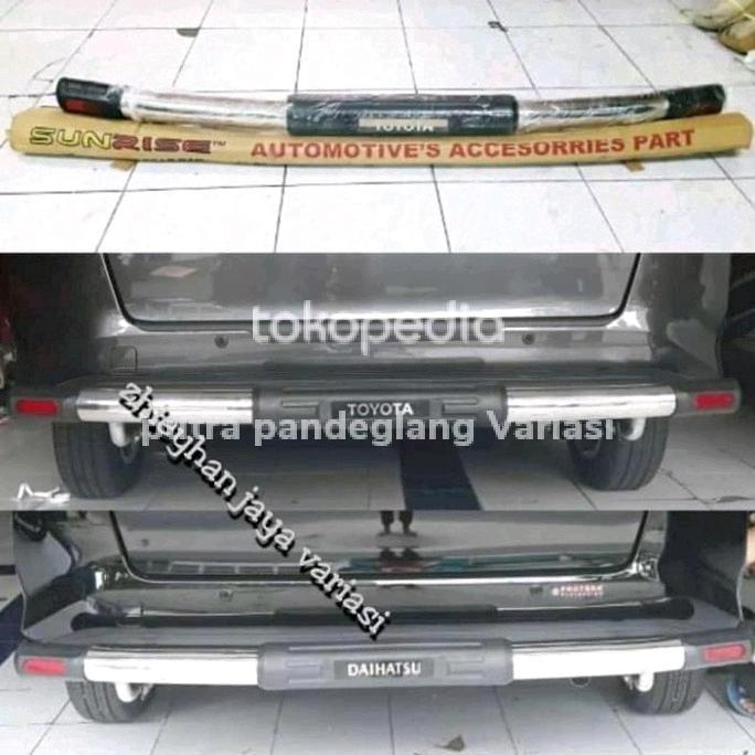 Tanduk Bemper Belakang Mobil Calya / Sigra Bahan Stenlis Best Seller