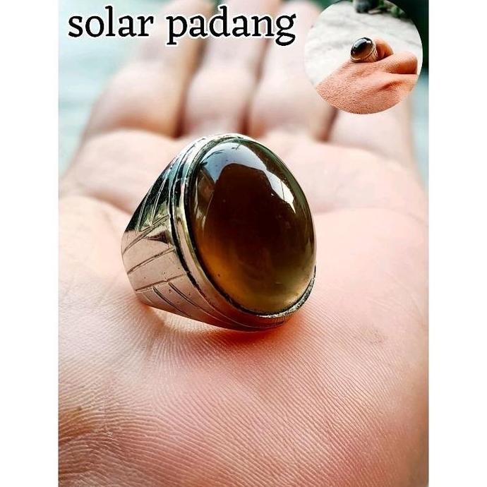 Cincin batu akik solar padang solok aceh cincin pria mantap