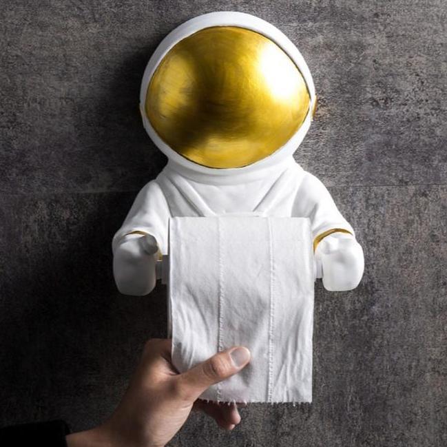 Grosir Astronaut Tissue Roll Hanger / Tempat Tissue Tisu Toilet Tempel Dinding Astronot Lucu Nordic 