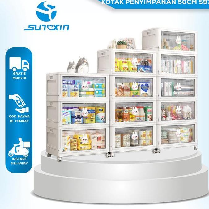 Murah Sunxin Kotak Penyimpanan 50Cm S97 / Lemari Pakaian Anak / Box Storage Plastik Box Penyimpanan 