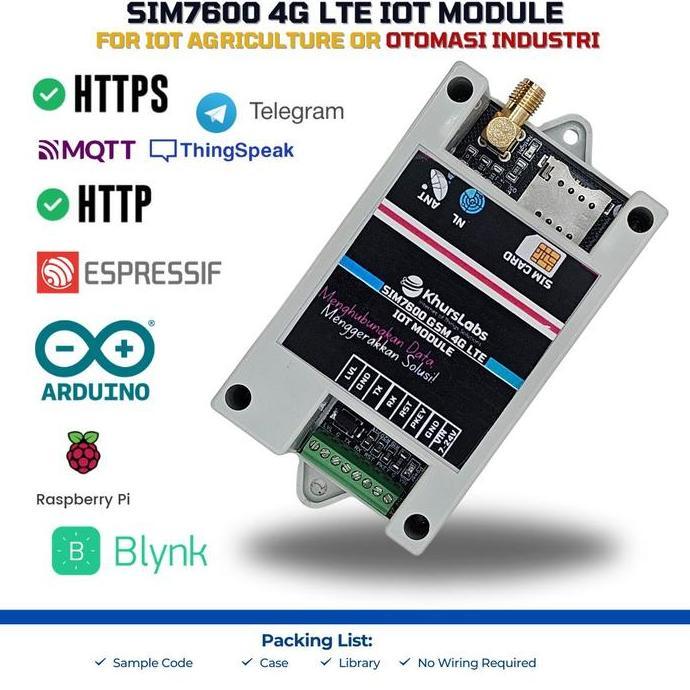Sim7600 4G Lte Iot Module Untuk Iot Pertanian Atau Otomasi Industri Dengan Antena Termasuk