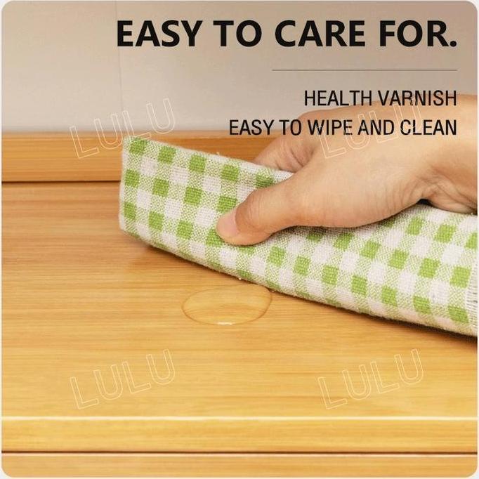 Sale Lh-Lemari Dapur Bambu Meja Makan Ruang Tamu Rak Penyimpanan Multifungsi Meja Kopi Nordik Lemari