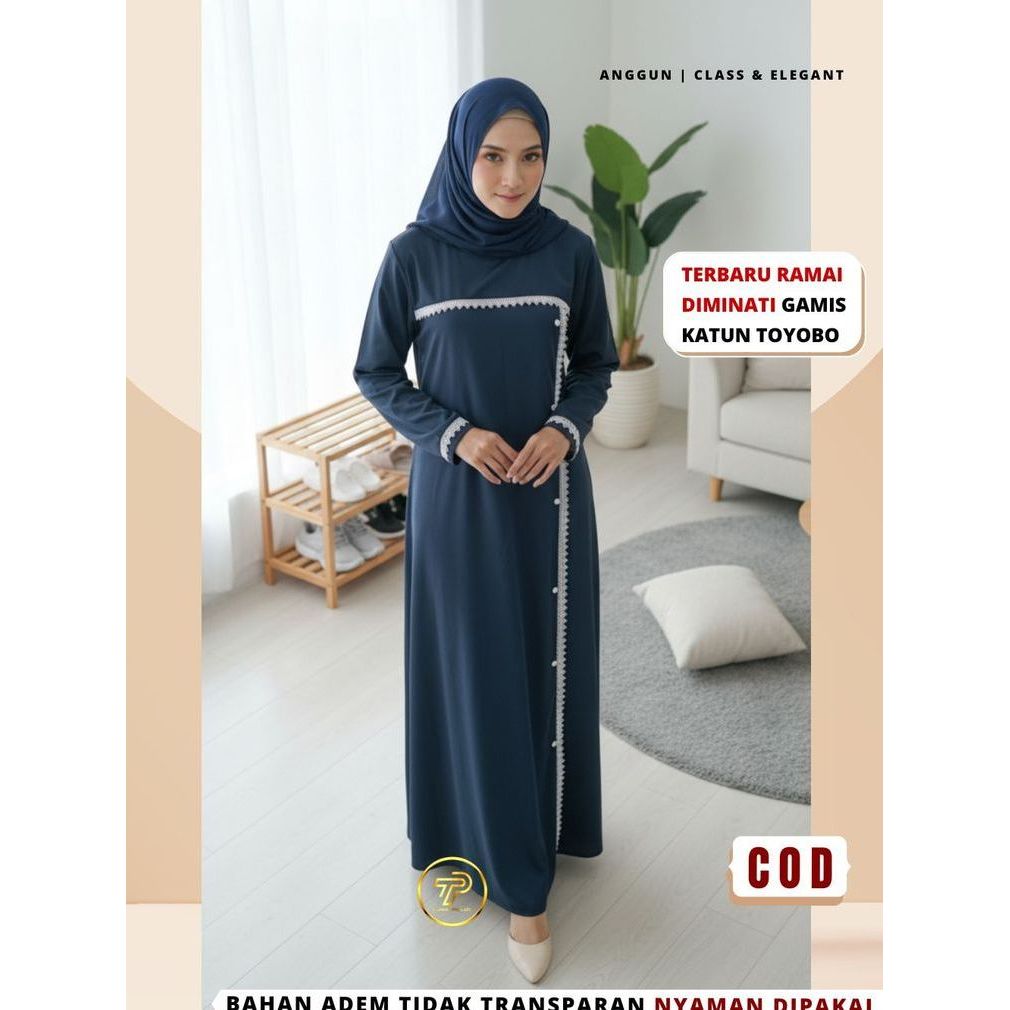 Baju Gamis wanita Katun toyobo Remaja Dewasa muslimah Santriwati Kekinian Premium Jumbo C19
