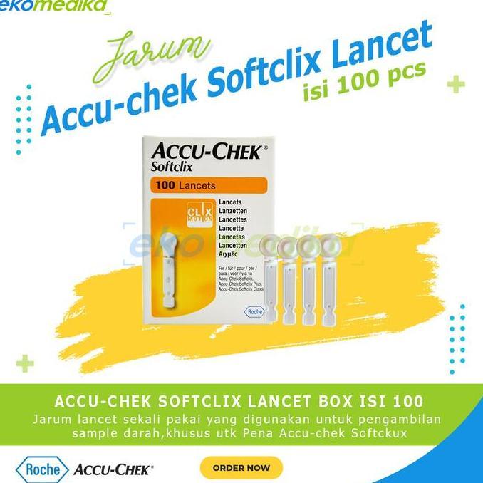 PROMO TERBATAS - Lancet Accu-Chek 100' / Jarum Accu-Chek / Softclix Lancet 100