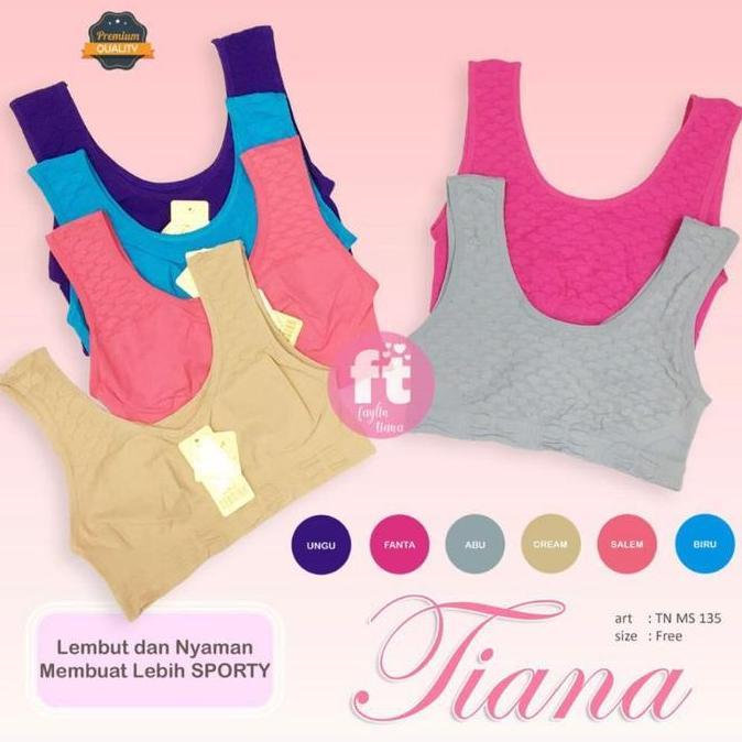 TERMURAH - 3PCS Mini Set Sport Dewasa Katun Rajut | Set TIANA Bahan Spandek Rajut Bh