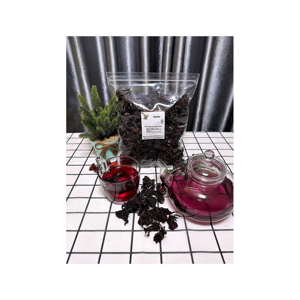 Dryck- Rosella Ungu 100 Gram Premium - Bunga Rosella Ungu Kering