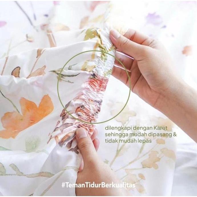 SALE - King Rabbit Organic Bamboo Velvet Sprei Set Sarung Bantal Guling Single 120x200 cm