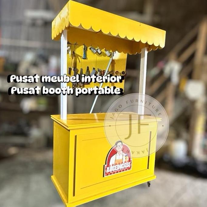 Terlaris Booth Teh Poci / Booth Sosis Bakar / Gerobak Dorong Minimalis