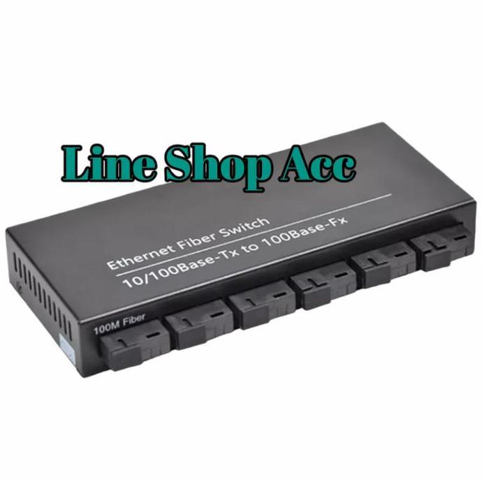 Fiber media converter 6 FO - 2 LAN