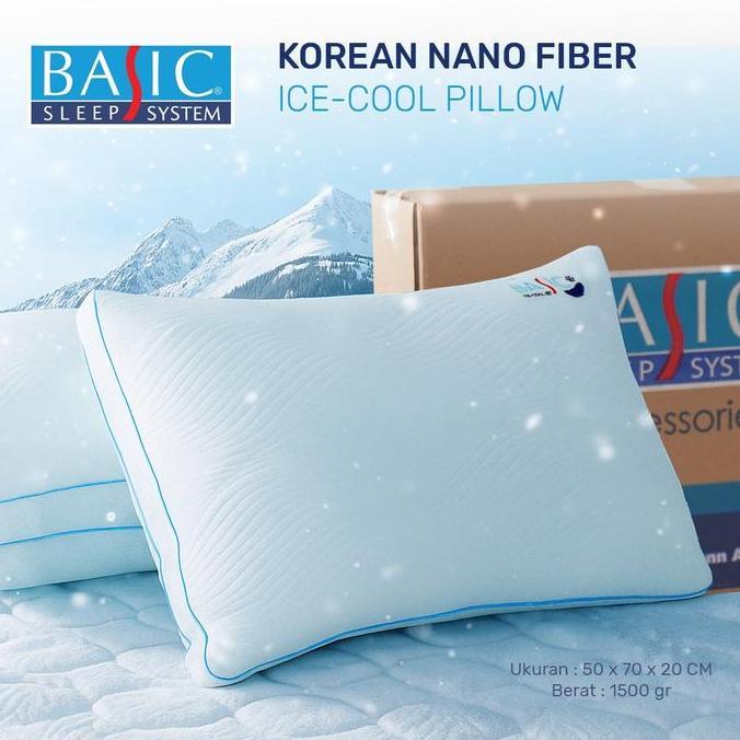 DEAL TERBAIK - BASIC Springbed Bantal Ice-Cool Korean Nanofiber