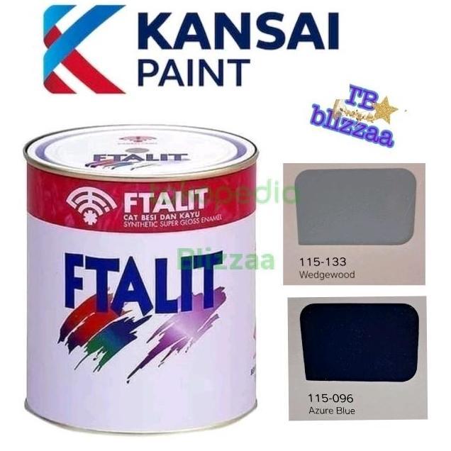 Bst Ready Ftalit Azure Blue 096 Ftalit Bluebell 171 Cat Kayu Besi Biru 1Kg Best Seller