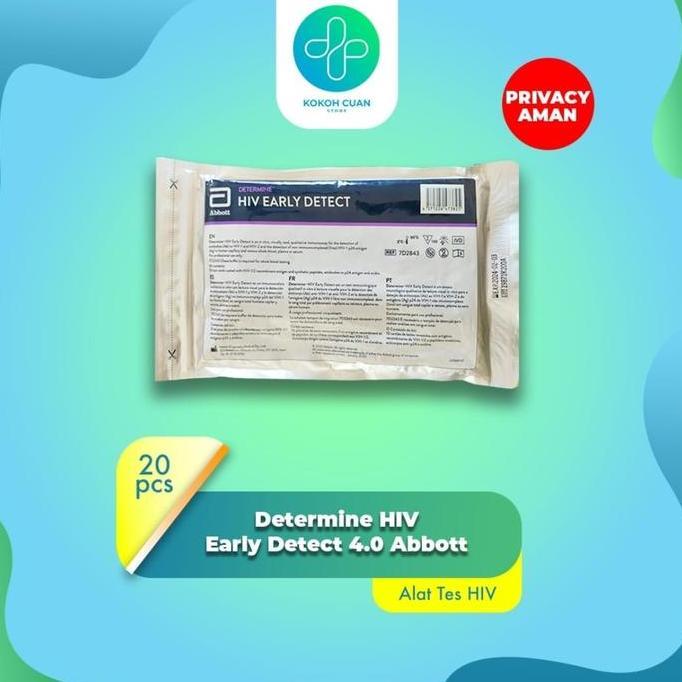 GRATIS ONGKIR - Test HIV Abbott 1 Set Lengkap Mandiri Generasi 4.0 Abbott