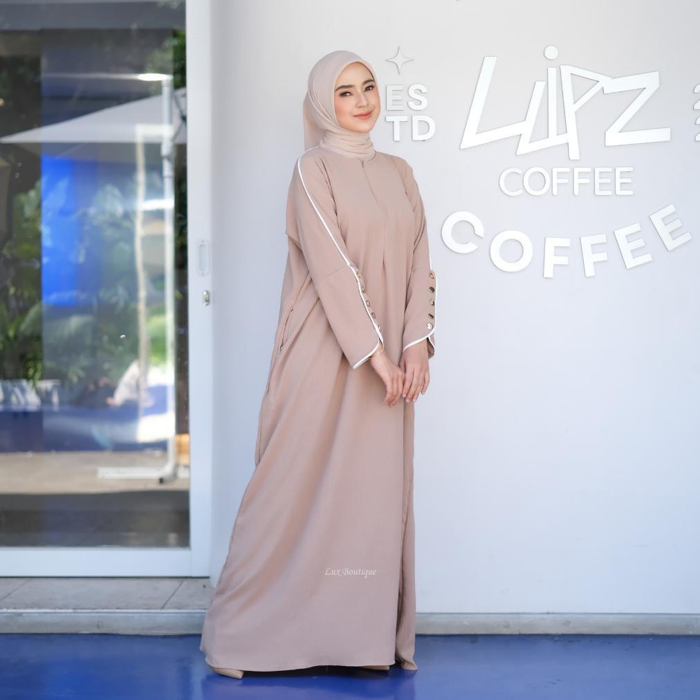 Mecca Dress Gamis Muslim Wanita Semi Batwing Terbaru Cod