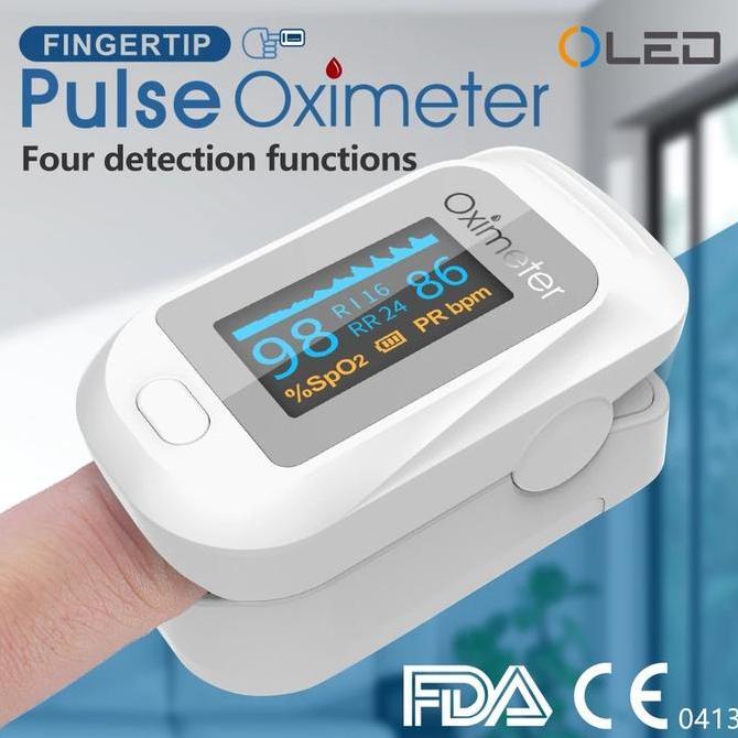 Oximeter Sp02,PR,PI,RR (4 fungsi) Fingertip Pulse Oximeter Sp02,PR,PI,